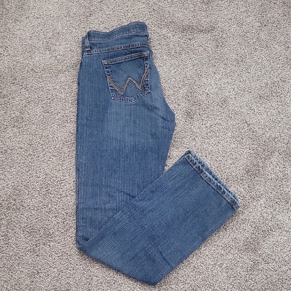Wrangler Blue Straight Leg Jeans Classic Denim